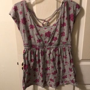 Gray and Purple Shirt